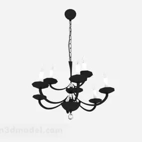 Black Chandelier Furniture Design 3d model