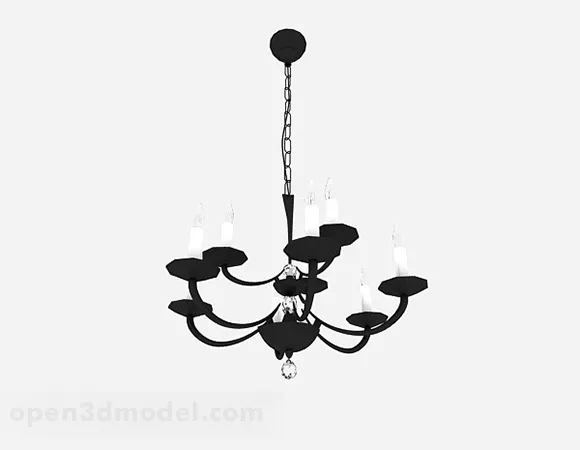Black Chandelier Furniture Design 3d model Black Chandelier Furniture Design 3d model