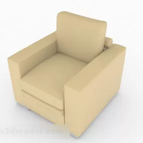 Yellow Single Sofa Furniture Design V1 3d model