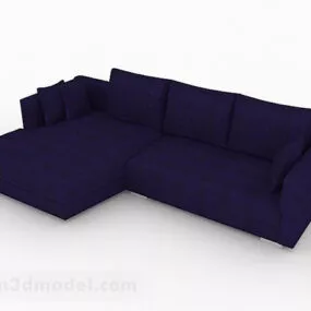 Blue Multi-seats Sofa Furniture Design V4 3d model