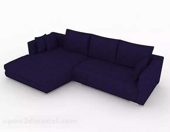 Blue Multi-seats Sofa Furniture Design V4 3d model Blue Multi-seats Sofa Furniture Design V4 3d model