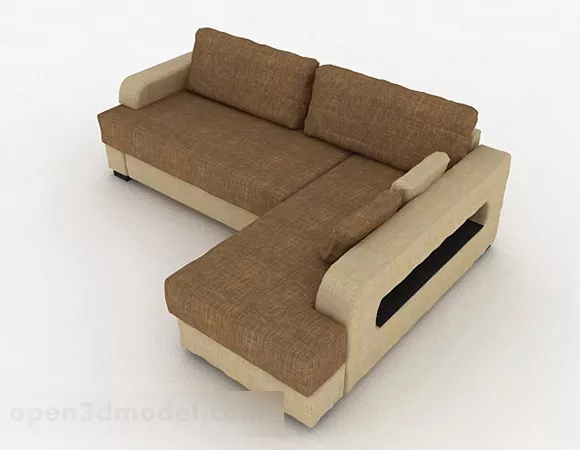 Brown Leather Multi-seats Sofa Design 3d model Brown Leather Multi-seats Sofa Design 3d model