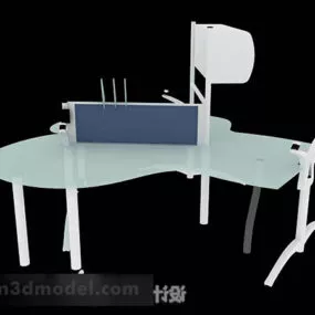 Simple Desk Furniture Design 3d model