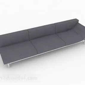 Gray Multi-seats Sofa Furniture Design V1 3d model