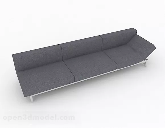 Gray Multi-seats Sofa Furniture Design V1 3d model Gray Multi-seats Sofa Furniture Design V1 3d model