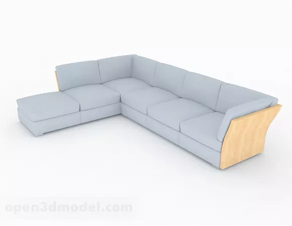 Gray Multi-seats Sofa Furniture Design V2 3d model Gray Multi-seats Sofa Furniture Design V2 3d model