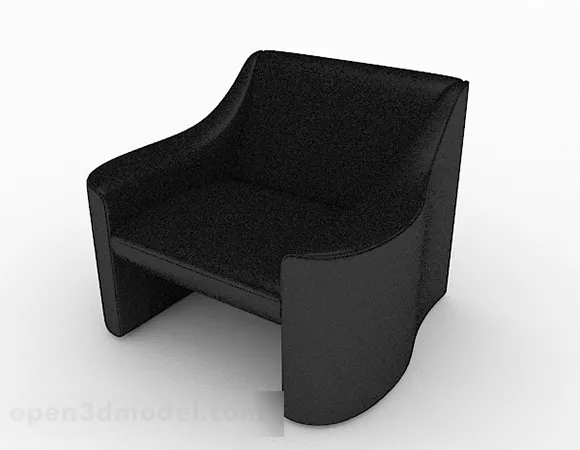Black Minimalist Single Sofa Furniture Design V2 3d model Black Minimalist Single Sofa Furniture Design V2 3d model