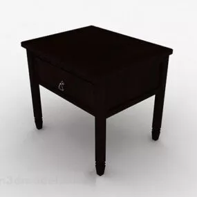 Brown Wooden Tea Table Furniture V1 3d model