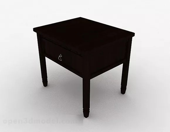 Brown Wooden Tea Table Furniture V1 3d model Brown Wooden Tea Table Furniture V1 3d model