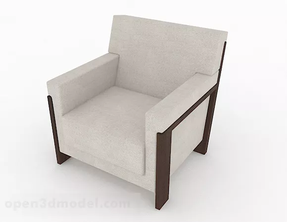Light Brown Minimalist Single Sofa Decor 3d model Light Brown Minimalist Single Sofa Decor 3d model