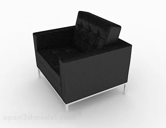 Black Minimalist Single Sofa Decor V1 3d model Black Minimalist Single Sofa Decor V1 3d model
