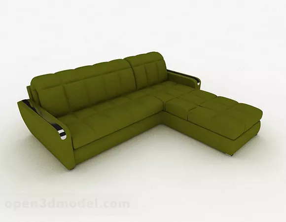 Green Multi-seats Sofa Decor V1 3d model Green Multi-seats Sofa Decor V1 3d model