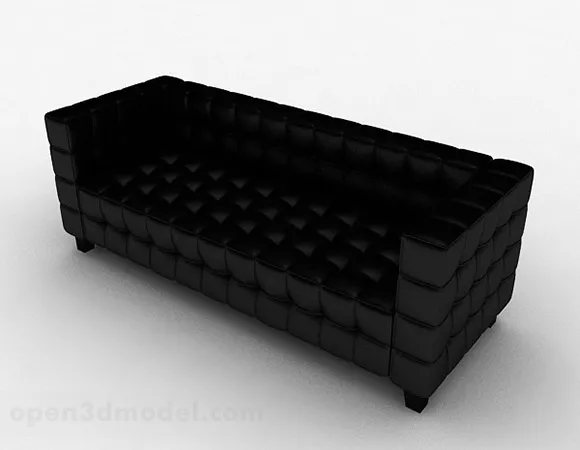 Black Sofa Decor 3d model Black Sofa Decor 3d model