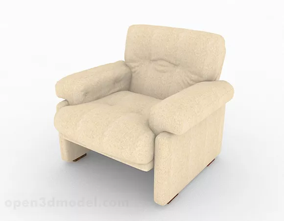 Yellow Minimalist Single Sofa Decor V3 3d model Yellow Minimalist Single Sofa Decor V3 3d model