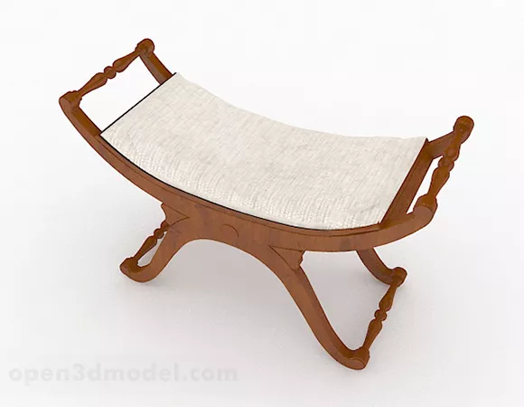 Brown Wooden Lounge Chair Decor 3d model Brown Wooden Lounge Chair Decor 3d model