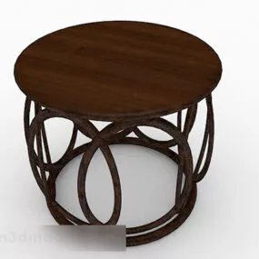 Chinese Style Wooden Stool 3d model
