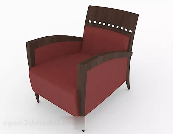 Red Home Single Sofa Decor 3d model Red Home Single Sofa Decor 3d model