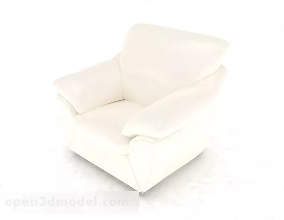 White Fabric Home Single Sofa Decor 3d model White Fabric Home Single Sofa Decor 3d model