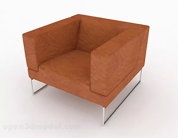 Brown Fabric Minimalist Single Sofa Decor 3d model Brown Fabric Minimalist Single Sofa Decor 3d model