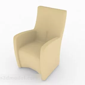 Yellow Minimalist Single Sofa Decor V6 3d model