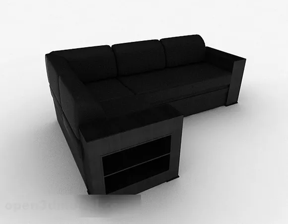 Black Multi-seats Sofa Furniture V3 3d model Black Multi-seats Sofa Furniture V3 3d model