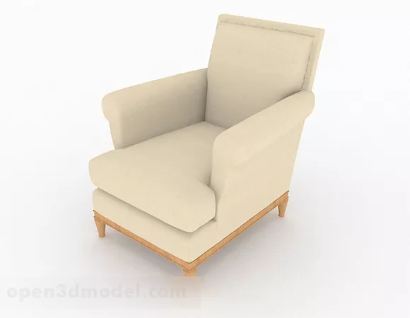Light Brown Minimalist Sofa Chair 3d model Light Brown Minimalist Sofa Chair 3d model
