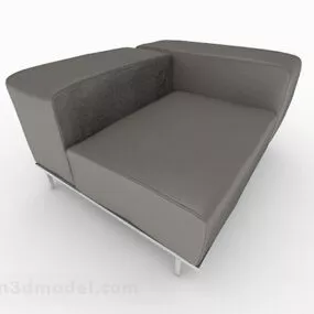 Grey Minimalist Sofa Chair Furniture 3d model
