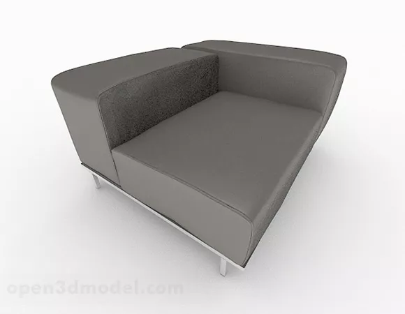 Grey Minimalist Sofa Chair Furniture 3d model Grey Minimalist Sofa Chair Furniture 3d model