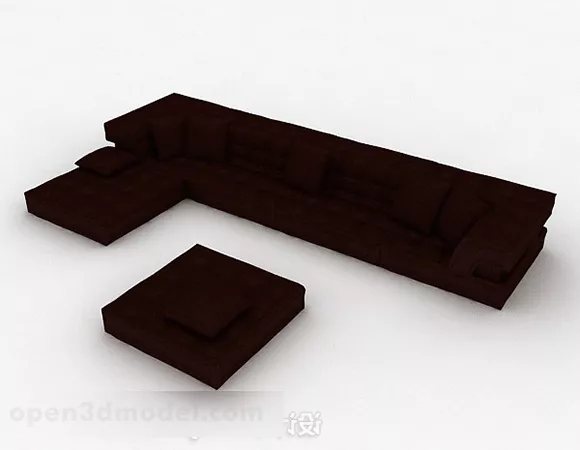 Red Minimalist Multi-seats Sofa Furniture V1 3d model Red Minimalist Multi-seats Sofa Furniture V1 3d model