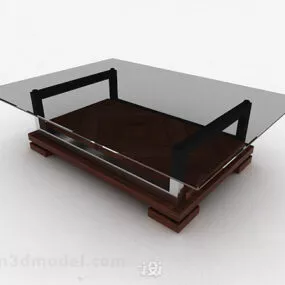 Gray Glass Coffee Table Furniture V4 3d model