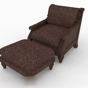 Brown Home Sofa Chair Furniture 3d model