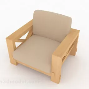 Brown Leisure Sofa Chair Furniture 3d model