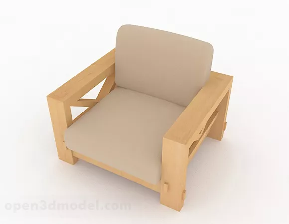Brown Leisure Sofa Chair Furniture 3d model Brown Leisure Sofa Chair Furniture 3d model
