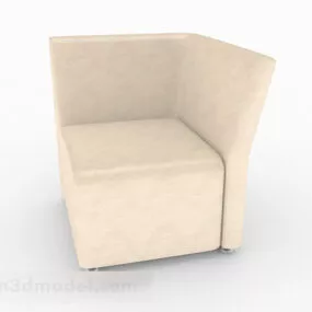 Light Brown Minimalist Sofa Chair Furniture 3d model