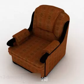 Brown Sofa Chair Furniture 3d model