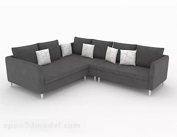 Nordic Minimalist Multi-seats Sofa Furniture 3d model Nordic Minimalist Multi-seats Sofa Furniture 3d model