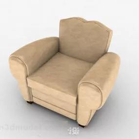 Brown Home Sofa Chair Furniture V2 3d model