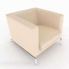 Yellow Minimalist Sofa Chair Furniture 3d model