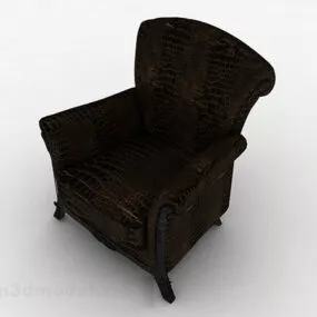 Brown Sofa Chair Furniture V1 3d model