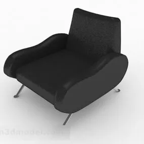 Black Minimalist Sofa Chair Furniture V3 3d model