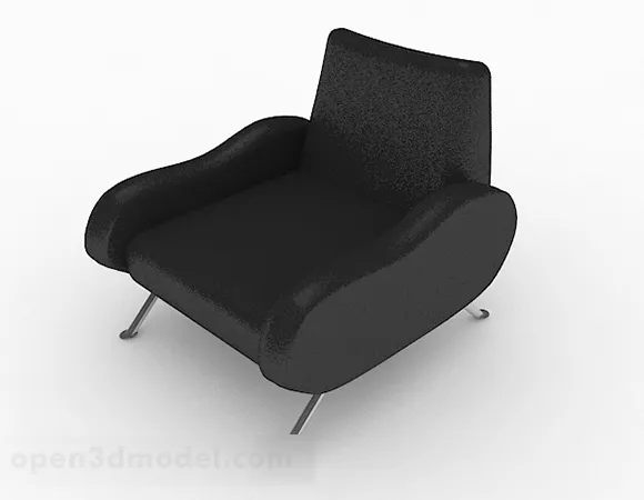 Black Minimalist Sofa Chair Furniture V3 3d model Black Minimalist Sofa Chair Furniture V3 3d model