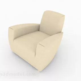 Light Brown Sofa Chair Furniture 3d model