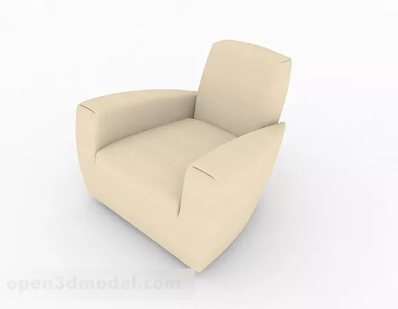 Light Brown Sofa Chair Furniture 3d model Light Brown Sofa Chair Furniture 3d model