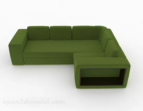 Green Multi-seats Sofa Furniture V3 3d model Green Multi-seats Sofa Furniture V3 3d model