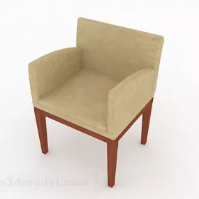 Brown Minimalist Sofa Chair Furniture 3d model