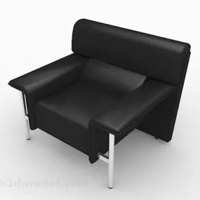 Black Minimalist Sofa Chair Furniture V5 3d model