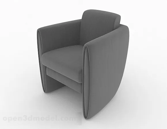 Gray Simple Sofa Chair Furniture V1 3d model Gray Simple Sofa Chair Furniture V1 3d model