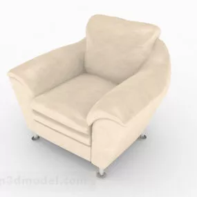 Light Brown Home Sofa Chair Furniture 3d model