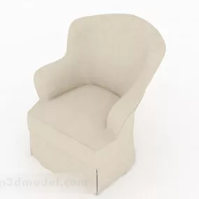 Light Brown Minimalist Sofa Chair Furniture V2 3d model