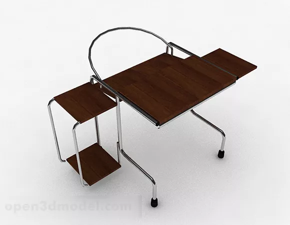 Brown Minimalist Desk Furniture 3d model Brown Minimalist Desk Furniture 3d model